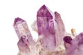 Amethyst Crystal Druse macro mineral on white background