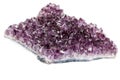 Amethyst Crystal Druse macro mineral on white background Royalty Free Stock Photo