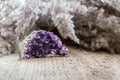 Amethyst crystal druzy a purple variety of quartz Royalty Free Stock Photo