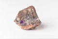 Amethyst crystal grown on another stone ,marble, granite