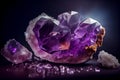 Amethyst Crystal, Purple Quartz,generative ai