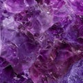 Amethyst Crystal, Purple Quartz Raw Gemstone Amethyst Druse Pattern, Generative AI Illustration Royalty Free Stock Photo