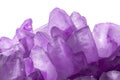 Amethyst crystal  quartz semiprecious macro raw stone Royalty Free Stock Photo