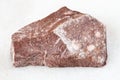 amethyst crystallization on rock on white Royalty Free Stock Photo