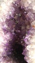 Amethyst crystals inside a geode Royalty Free Stock Photo