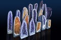 Amethyst Crystals in nature. Geode crystals. Royalty Free Stock Photo