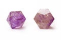 Amethyst dodecahedron and icosahedron