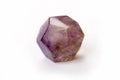 Amethyst dodecahedron isolated on a white background.