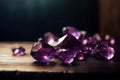 Amethyst gemstone. Generate Ai