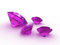 Amethyst gemstones