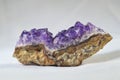 Amethyst geode, Crystal Heart Healing Real Crystal Quartz Natural. Royalty Free Stock Photo