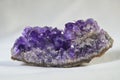 Amethyst geode, Crystal Heart Healing Real Crystal Quartz Natural. Royalty Free Stock Photo