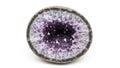 Of an amethyst geode displaying a vibrant array of purple quartz Royalty Free Stock Photo