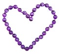 Amethyst heart isolated Royalty Free Stock Photo