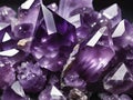 Amethyst mineral close up