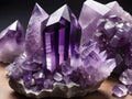 Amethyst mineral close up