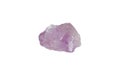 Amethyst mineral stone macro on white background