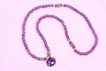 Amethyst necklace Royalty Free Stock Photo