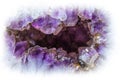 Amethyst purple crystal. exture of precious and semiprecious gemstone.