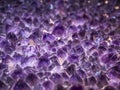 Amethyst purple Crystal Geode inside crystals. Royalty Free Stock Photo