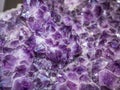 Amethyst purple Crystal Geode inside crystals. Royalty Free Stock Photo