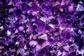 Amethyst purple crystal. Mineral crystals in the natural environment. Texture of precious and semiprecious gemstone. Royalty Free Stock Photo