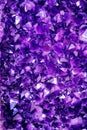 Amethyst purple crystal. Mineral crystals in the natural environment. Texture of precious and semiprecious gemstone