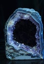Amethyst - purple quartz geode Royalty Free Stock Photo