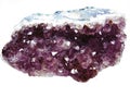 Amethyst quartz geode geological crystals Royalty Free Stock Photo