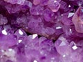 Amethyst red crystals. Gems. Mineral crystals in the natural environment.