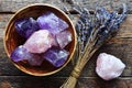 Amethyst and Rose Quartz Crystals