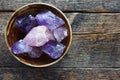 Amethyst and Rose Quartz Crystals Royalty Free Stock Photo