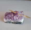 Amethyst stone and bangel Royalty Free Stock Photo