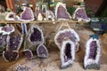 Amethyst at the Wanda mines shop in the Misiones Province, Argentina Royalty Free Stock Photo