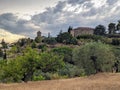 Ametlla del VallÃÂ¨s village under storm clouds Royalty Free Stock Photo