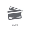 Amex icon. Trendy Amex logo concept on white background from Cry