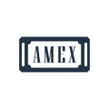 Amex icon vector isolated on white background, Amex sign