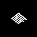 AMF letter logo design on black background Royalty Free Stock Photo