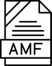 AMF Outline Vector Icon Royalty Free Stock Photo