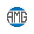 AMG letter logo design on white background. AMG creative initials circle logo concept.