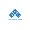 AMG letter logo design on WHITE background. AMG creative initials letter logo concept.