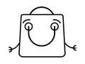 Amiable shopping bag icon