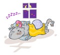 Amiable sleeping Monster. Royalty Free Stock Photo