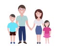 Amicable family. Vector illustration.