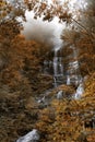 Amicalola Falls in Autumn colors in northern Georgia. Royalty Free Stock Photo