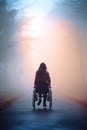 Pretty teen girl with Spinal Cord Injury. Praising the lord. Inclusion, respect, equality, dignity and Empowerment. Royalty Free Stock Photo