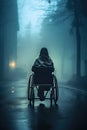 sad Amputee girl on a wheelchair. Praying to the lord for healing. Inclusion, respect, equality, dignity and Empowerment. Royalty Free Stock Photo