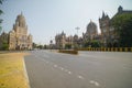 Mumbai - India 04 10 2021 Empty Chhatrapati Shivaji Maharaj terminus CSTM Railway Station Mumbai during a lockdown Royalty Free Stock Photo