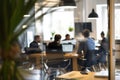 Bright and Airy Business Office, Professionals in Casual Wear. Expertly Captured Depth of Field Royalty Free Stock Photo