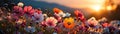 Floral Fantasia: Sunlit Serenades of Summer, ultra-wide, panoramic